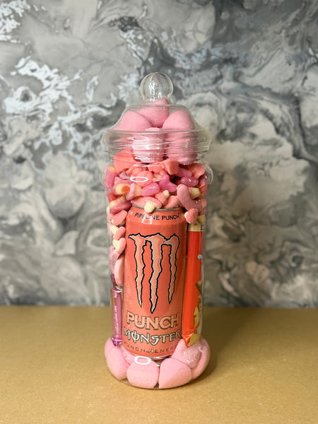 Pink Victorian Sweet Jar with pipeline punch monster