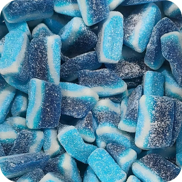 100g Fizzy Blue Raspberry Slices