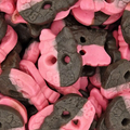 100g Raspberry Liquorice Skulls