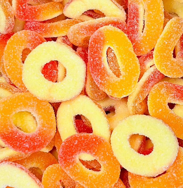100g Fizzy Peach Rings